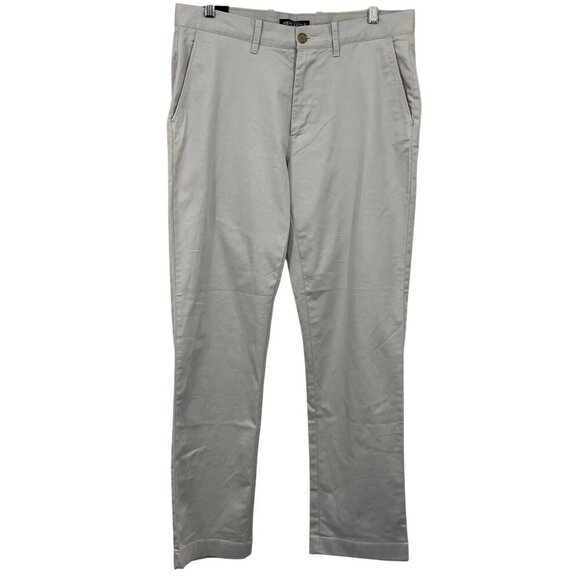 J. Crew Mercantile Mens Flex Straight Pants 32 x 30 Light Gray Cotton Blend New - Picture 1 of 10